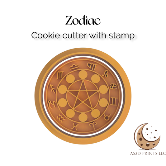 Zodiac  cookie cutter with stamp