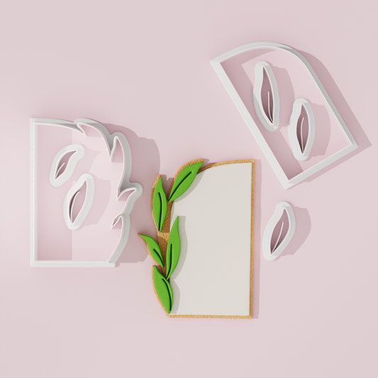 Easter plaque leaf cutter fondant