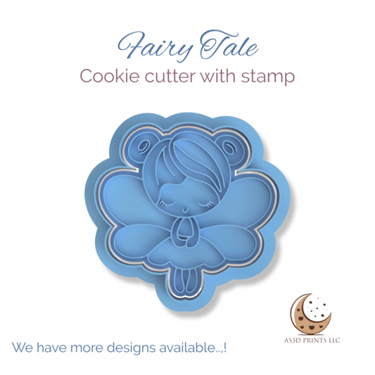 Fairy Tale  cookie cutter with stamp