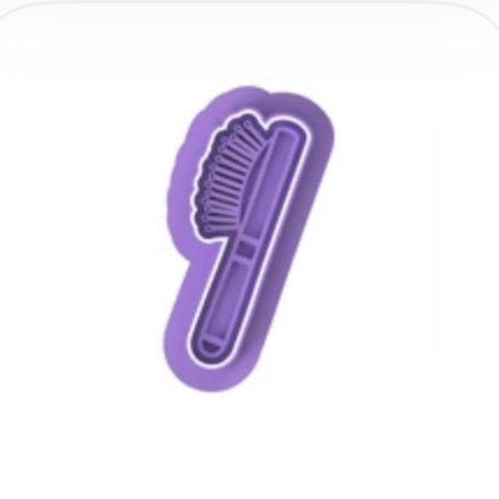 Brush cookie cutters with stamp