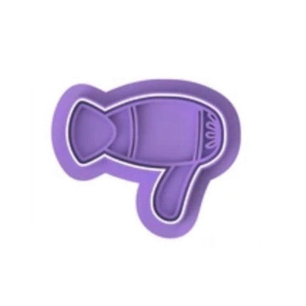 Hair Dryer cookie cutters with stamp