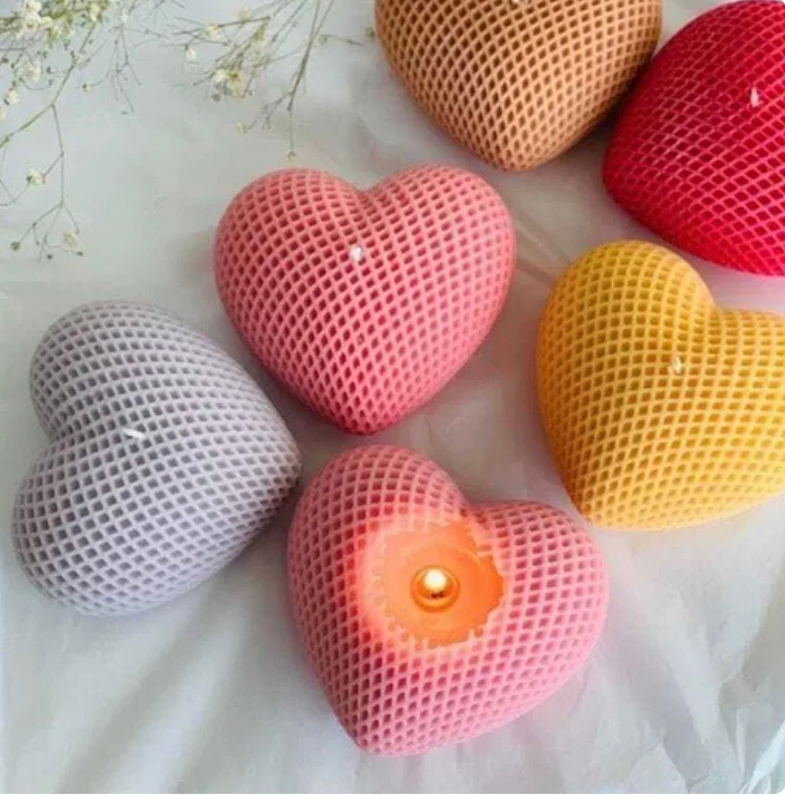 Textured Heart Silicone Mold – 3 Inch