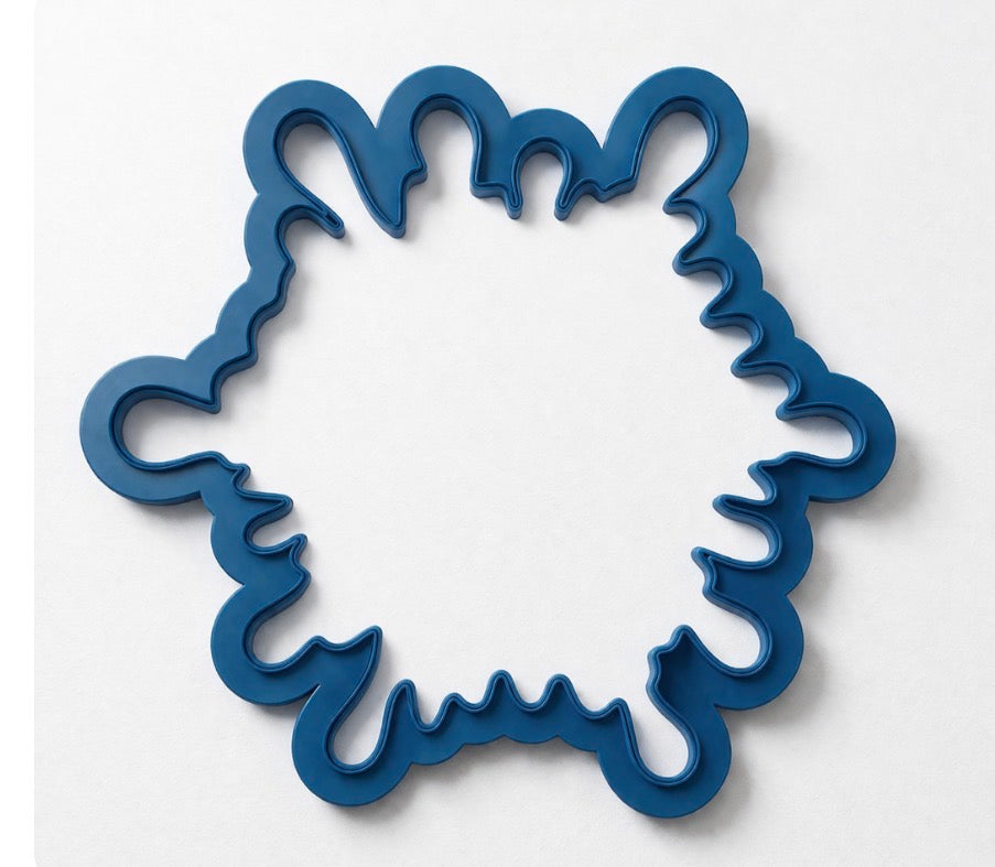 Drips Circle Fondant Cutter