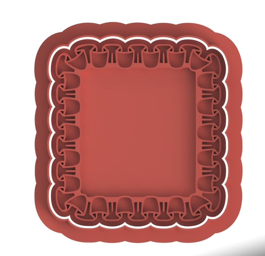 Plaquet  Design #5 cookie cutter with stamp