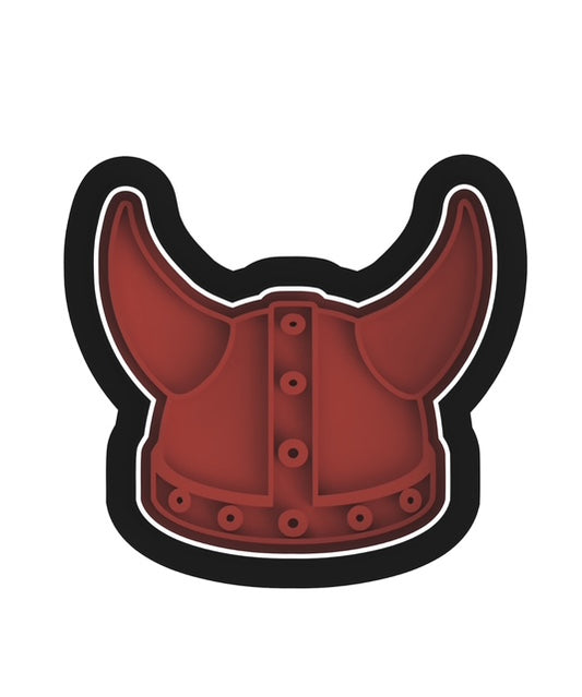 Viking Hat cookie cutter with stamp