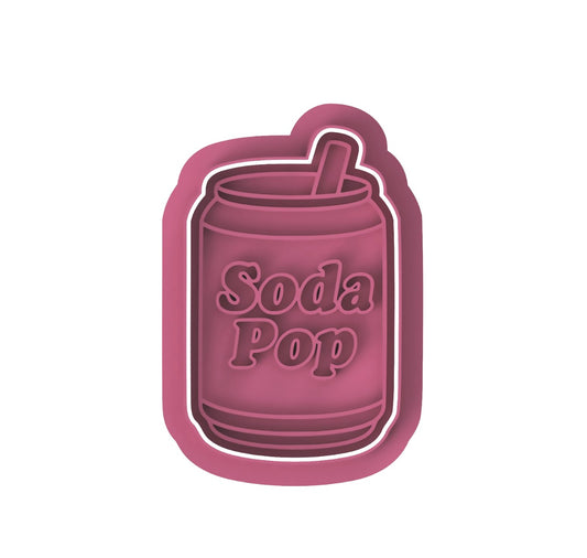 SODA POP cookie cutter with stamp