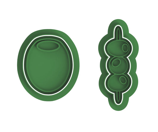 Olives cookie cutter with stamp