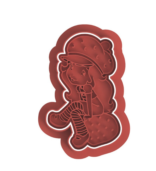 Strawberry Shortcake cookie cutter with stamp