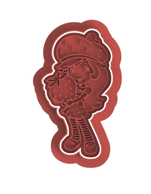 Strawberry Shortcake cookie cutter with stamp