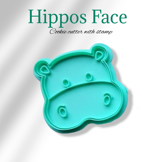 Hippo Face cookie cutter