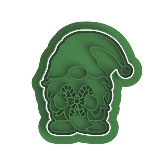 Gnome  cookie cutter with stamp