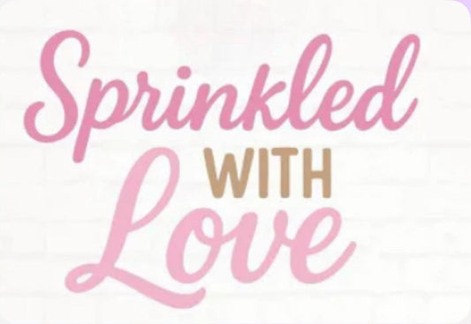 Sprinkled with love cookie cutter with stamp