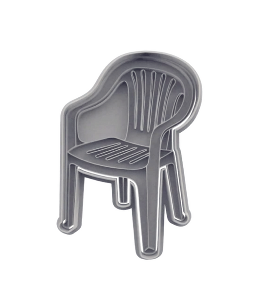 Plastic Chair design #1 cookie cutter with stamp
