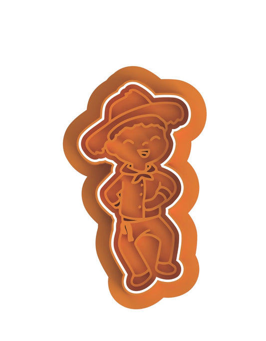 Jibarito cookie cutter with stamp