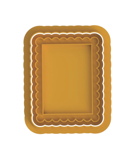 Plaque design #1-26 cookie cutter with stamp