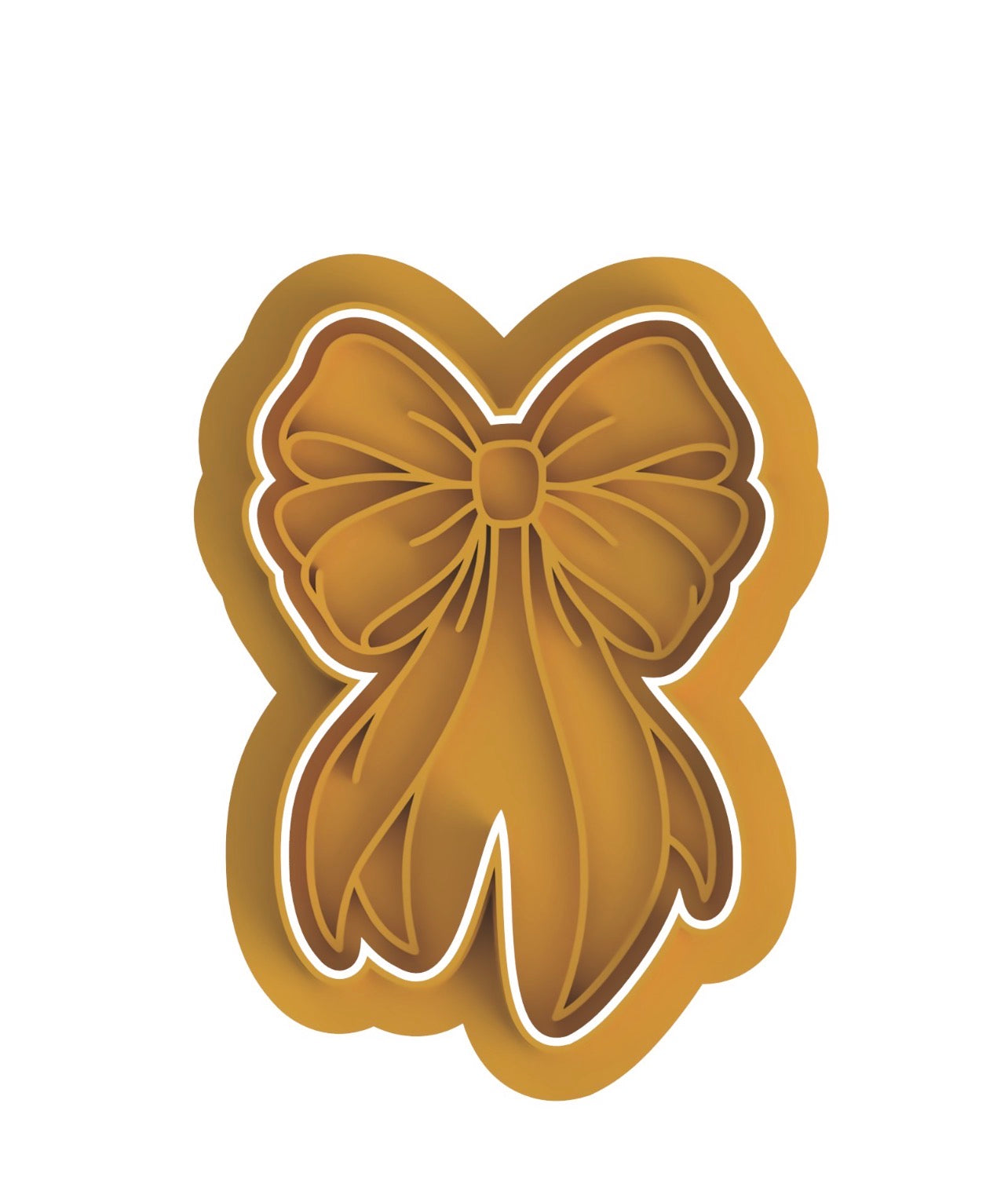 Coquette Bow cookie cutter with stamp