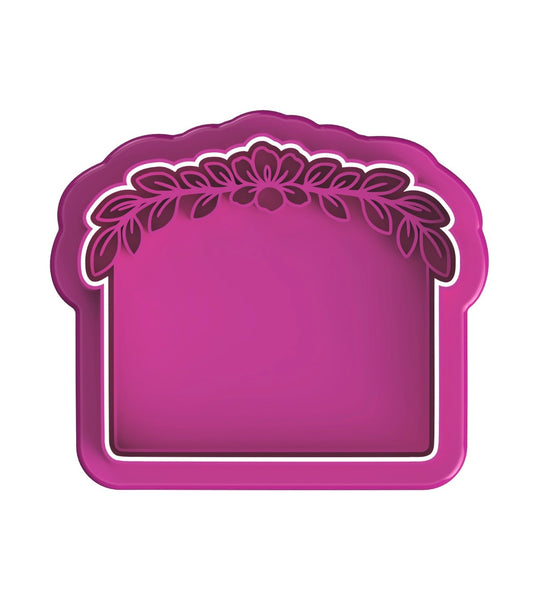 Plaque design #2-26 cookie cutter with stamp