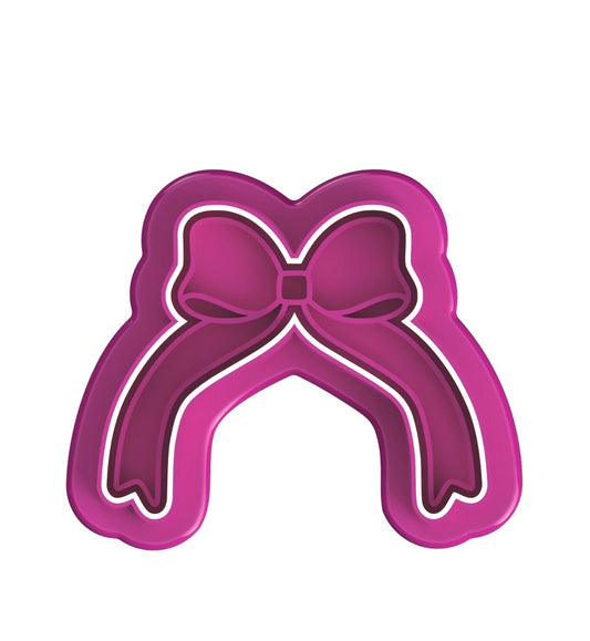 Coquette Bow cookie cutter with stamp