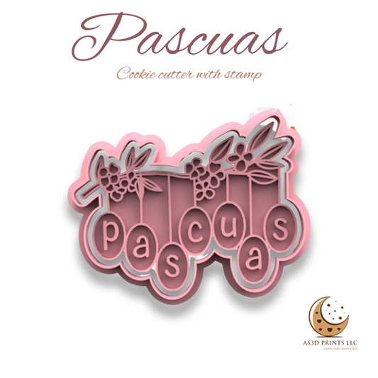 Pascuas cookie cutter with stamp