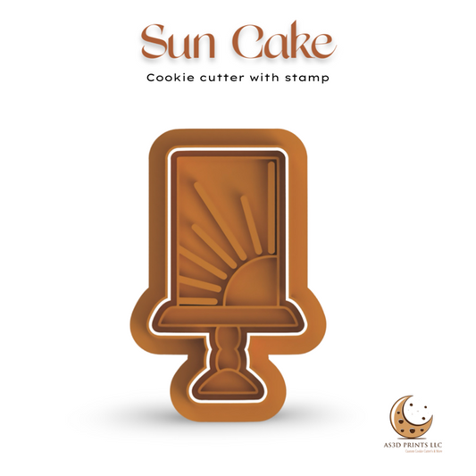 Sun Cake  stamp with cutter