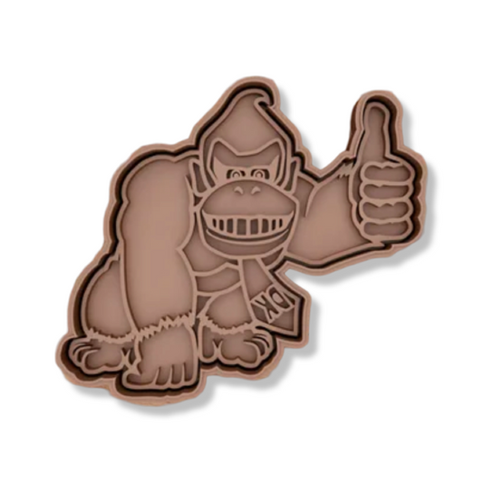 Donkey Kong Super Mario cookie cutter with stamp