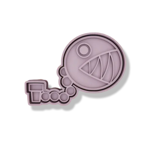 Chain Chop Super Mario cookie cutter with stamp