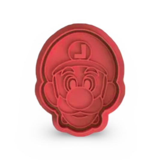 Luigui Super Mario cookie cutter with stamp