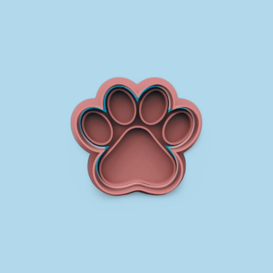 Paw cookie cutter with stamp