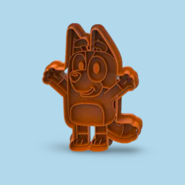 Bluey cookie cutter with stamp