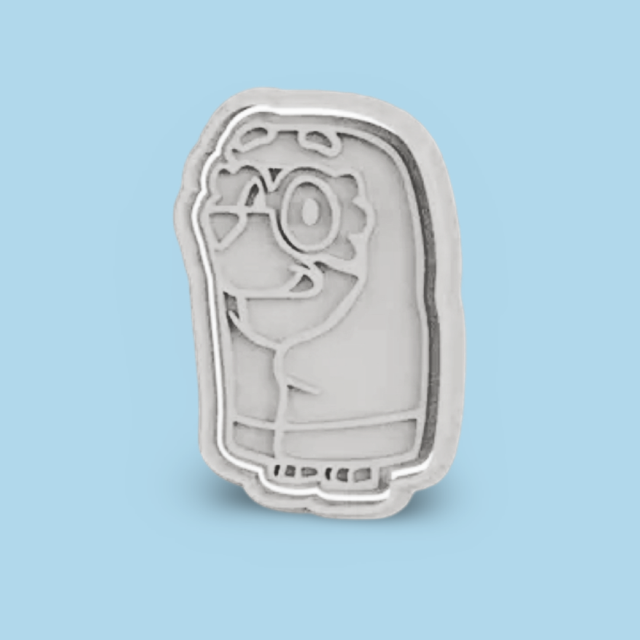 Bluey cookie cutter with stamp