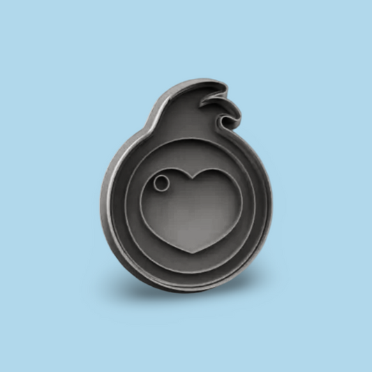 Plim Plim logo cookie cutter with stamp