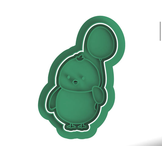 Chicken cookie cutter with stamp