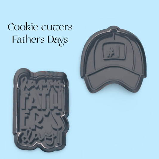 Happy fathers day  cookie cutter with stamp