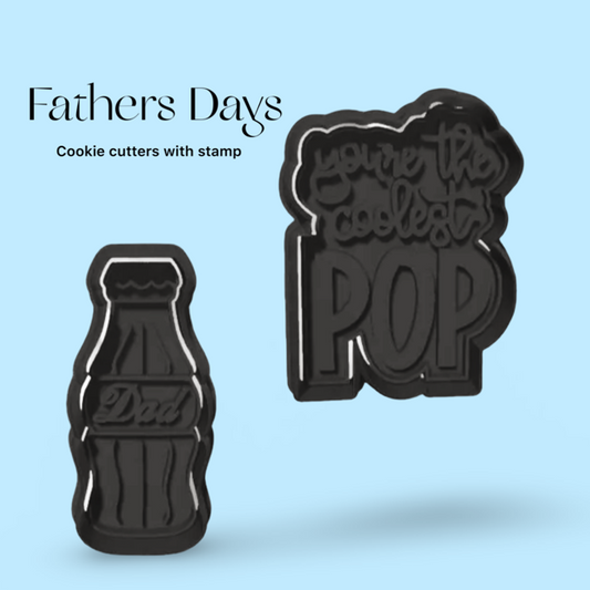 You're coolest Pop Set 2 cookie cutter with stamp