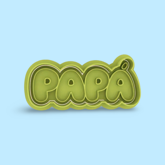 Papa cookie cutter with stamp