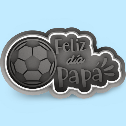 Feliz dia Papa cookie cutter with stamp