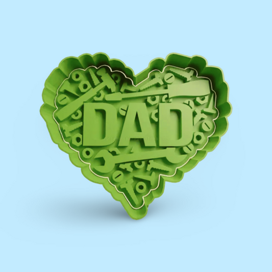 DAD cookie cutter with stamp