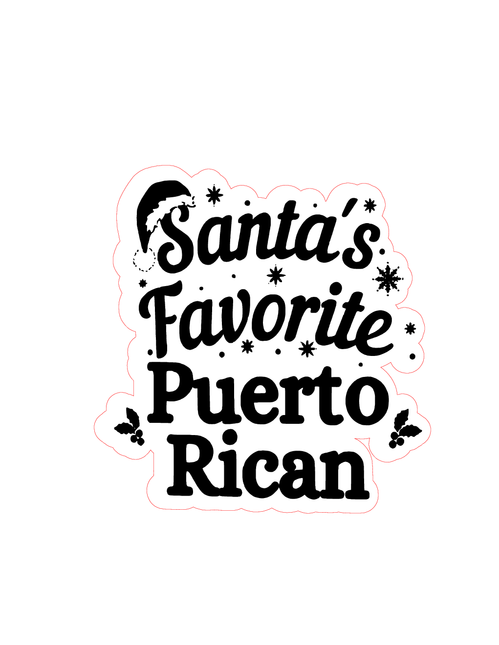 Santa Favorite Puerto Rican Cookie Embosser Acrylic
