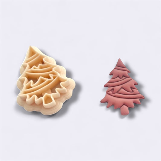 Christmas tree design #2 polymer clay cutter