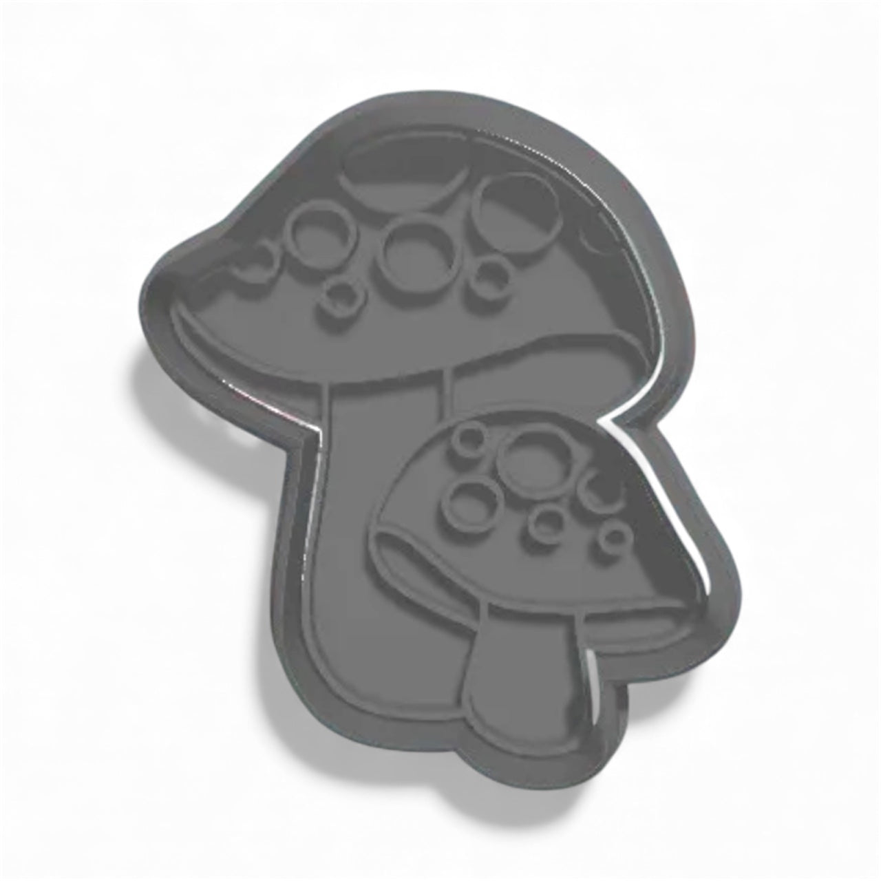 Mushroom cookie cutter with stamp