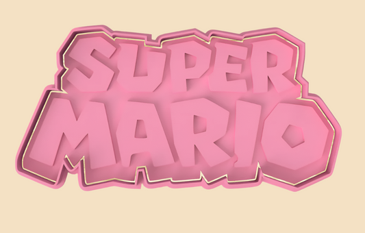 Logo Super Mario cookie cutter with stamp