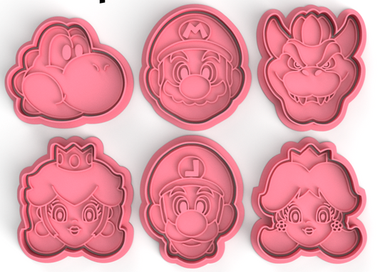 Super Mario cookie cutter with stamp (Copy)