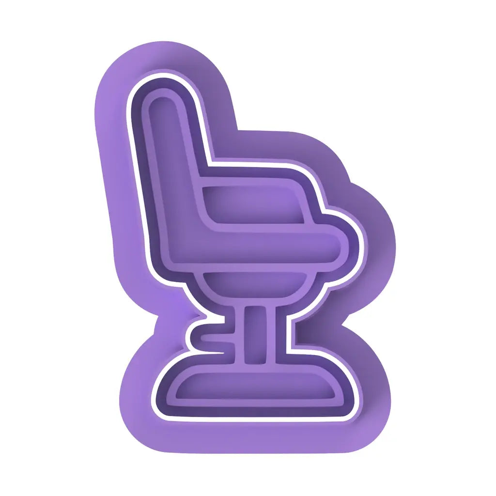 Barber Chair cookie cutters with stamp
