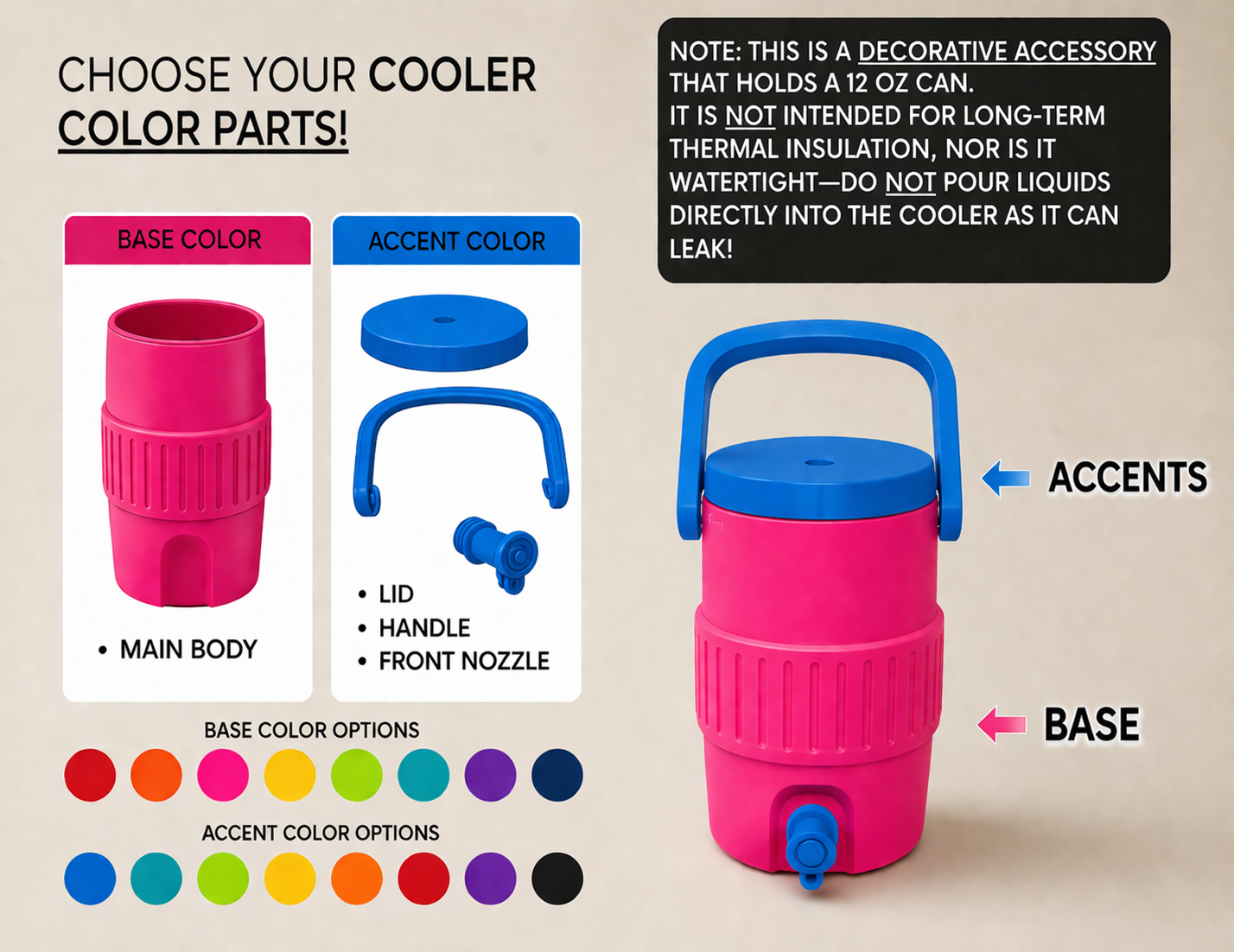 Customize Your Can Koozie with Your Favorite Color