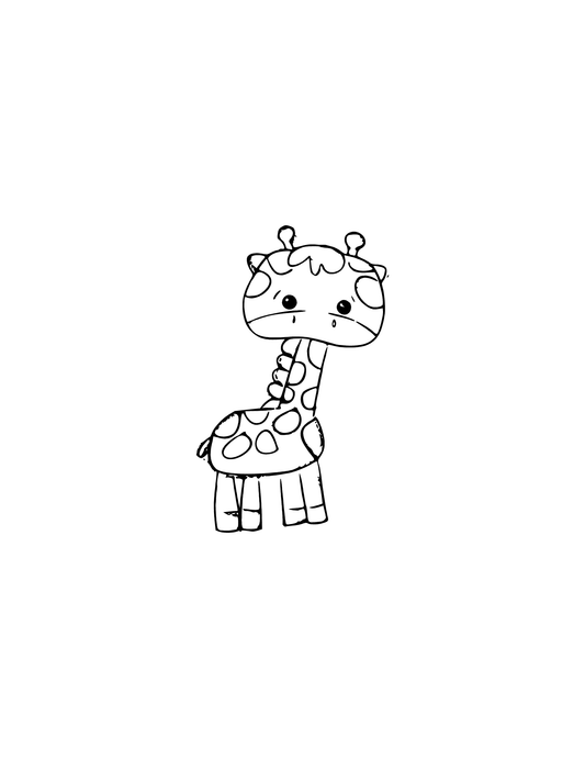 Giraffe cookie cutter with stamp