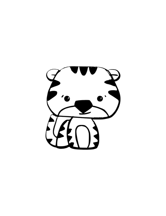Tiger cookie cutter with stamp