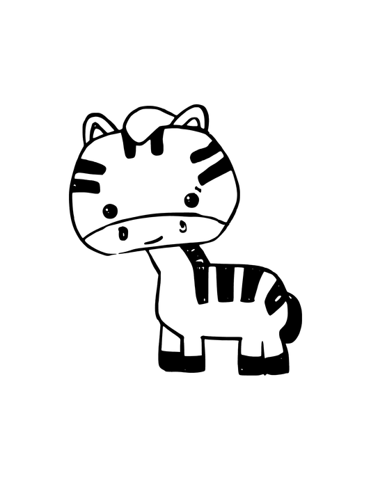 Zebra cookie cutter with stamp