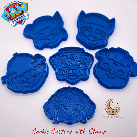 Paw Patrol cookie cutter with stamp