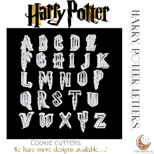 HARRY POTTER LETTERS cookie cutters