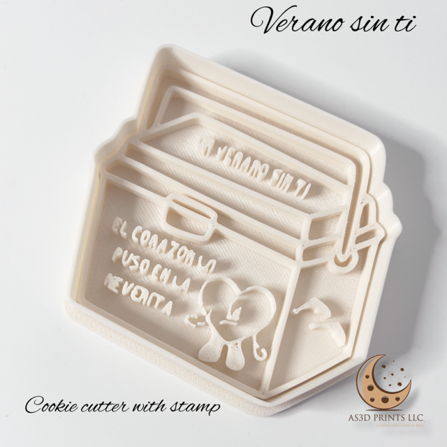 Neverita cookie cutter with stamp